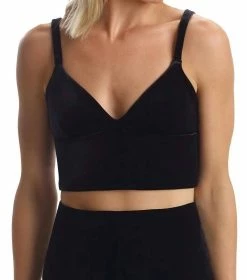 Commando women Velvet Longline Bralette in Black