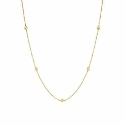 women Judith Ripka Water Colors 14K Over Silver CZ Necklace