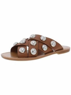 Marc Fisher LTD Mlraidan Womens Leather Slip On Flat Sandals