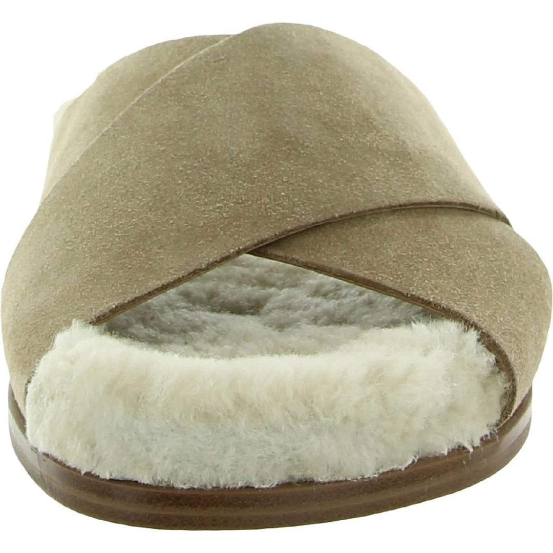 Marc Fisher LTD Canna Womens Shearling Leather Slide Slippers 7 Marc Fisher LTD Canna Womens Shearling Leather Slide Slippers - Image 5