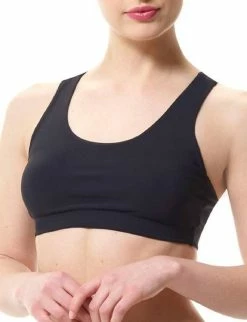 Commando Women'S Active Compression Sports Bra in Black