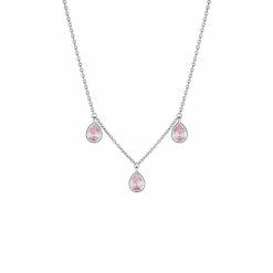 women Judith Ripka Water Colors Silver CZ Drop Necklace