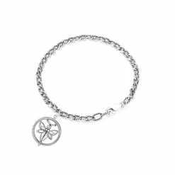 women Judith Ripka Little Jewels Silver White Topaz Bee Charm Bracelet