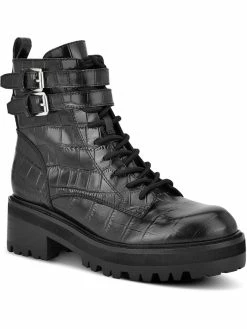Marc Fisher LTD Barren 2 Womens : Leather Combat & Lace-up Boots