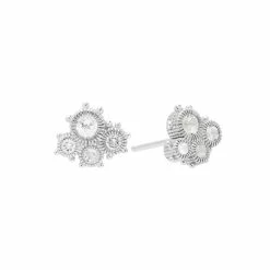 women Judith Ripka Santorini Silver 0.59 ct. tw. White Topaz Earrings