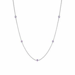 women Judith Ripka Water Colors Silver Amethyst Necklace
