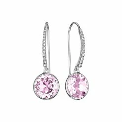 women Judith Ripka Water Colors 14K Over Silver CZ Drop Earrings