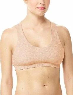 Commando Women'S Cotton Racerback Bralette in Heathered Oatmeal