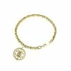 women Judith Ripka Little Jewels 14K Over Silver White Topaz Evil Eye Charm Bracelet