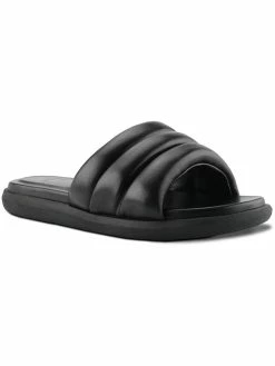 Marc Fisher LTD Yessy Womens Leather Textured Flatform Sandals