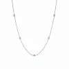 women Judith Ripka Water Colors Silver CZ Drop Necklace