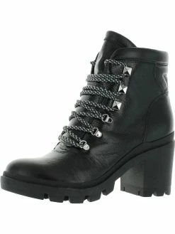 Marc Fisher LTD Kini Womens Leather Booties Block Heel Boot