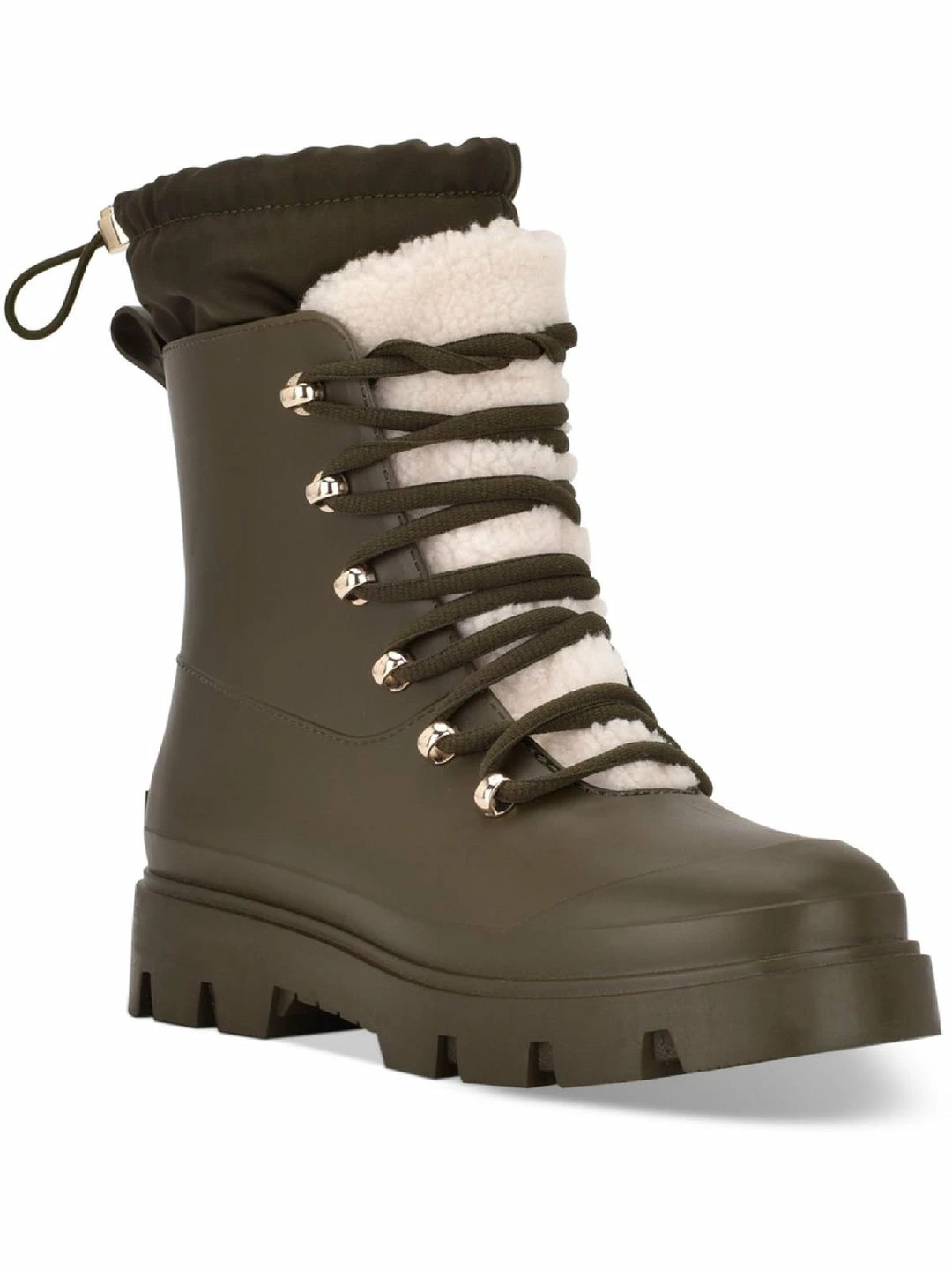 Marc Fisher LTD Freely Womens Faux Fur Water Resistant Combat & Lace-up Boots 6 Marc Fisher LTD Freely Womens Faux Fur Water Resistant Combat & Lace-up Boots - Image 4