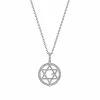 women Judith Ripka Little Jewels Silver White Topaz Star of David Pendant Necklace