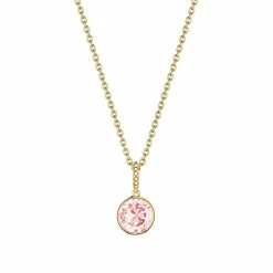 women Judith Ripka Water Colors 14K Over Silver CZ Round Pendant Necklace