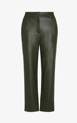 Commando women 7/8 Faux Leather Trouser in Pine