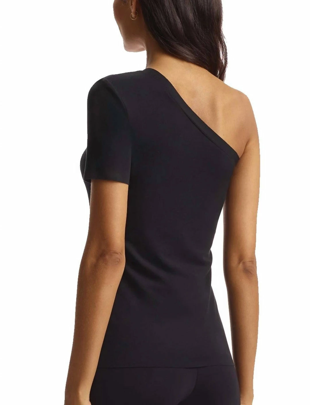 Commando women Essential Cotton One-Shoulder Tee in Black 4 Commando women Essential Cotton One-Shoulder Tee in Black - Image 2