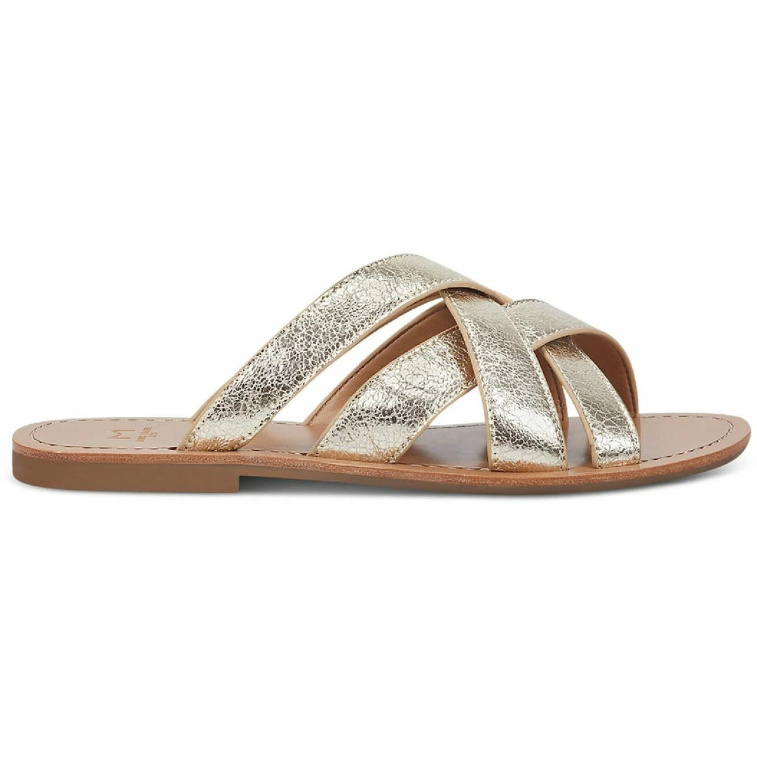 Marc Fisher LTD Roony Womens Leather Metallic Slide Sandals 4 Marc Fisher LTD Roony Womens Leather Metallic Slide Sandals - Image 2
