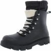 Marc Fisher LTD Freely Womens Faux Fur Water Resistant Combat & Lace-up Boots