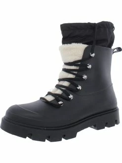 Marc Fisher LTD Freely Womens Faux Fur Water Resistant Combat & Lace-up Boots