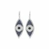 women Judith Ripka Silver 1.59 ct. tw. Gemstone Evil Eye Earrings