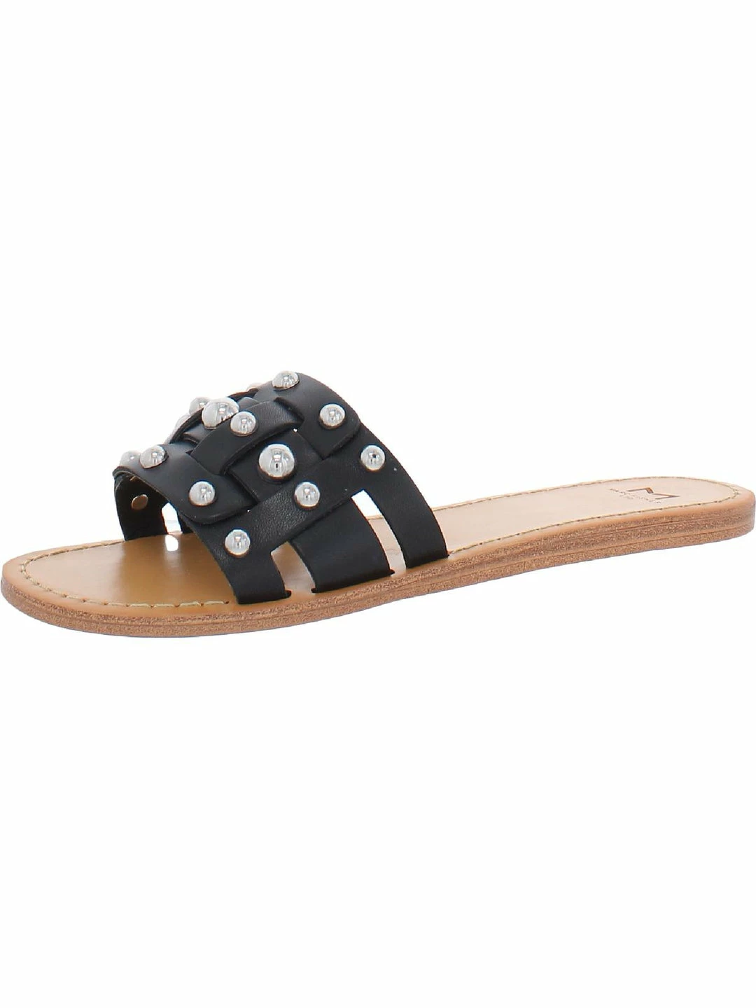 Marc Fisher LTD Pacca Womens Leather Studded Slide Sandals 3 Marc Fisher LTD Pacca Womens Leather Studded Slide Sandals
