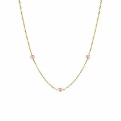 women Judith Ripka Water Colors 14K Over Silver CZ Necklace