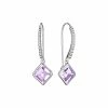 women Judith Ripka Water Colors Silver Amethyst Drop Earrings
