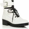 Marc Fisher LTD Bristyn Womens Leather Lace Up Combat Boots