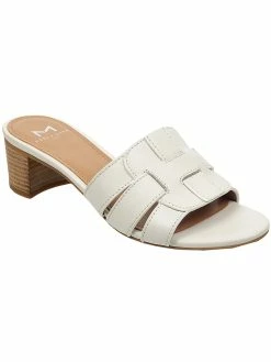 Marc Fisher LTD Debora Womens Leather Slip On Heel Sandals