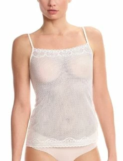 Commando Womens Perfect Stretch Lace Cami in Ivory