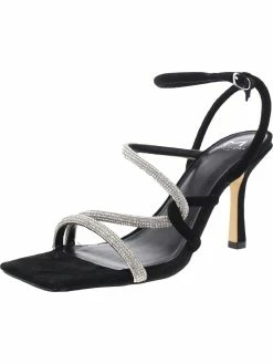 Marc Fisher LTD Debbie Womens Microsuede Rhinestone Ankle Strap