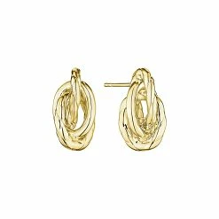 women Judith Ripka Aura 14K Over Silver Love Knot Braided Studs