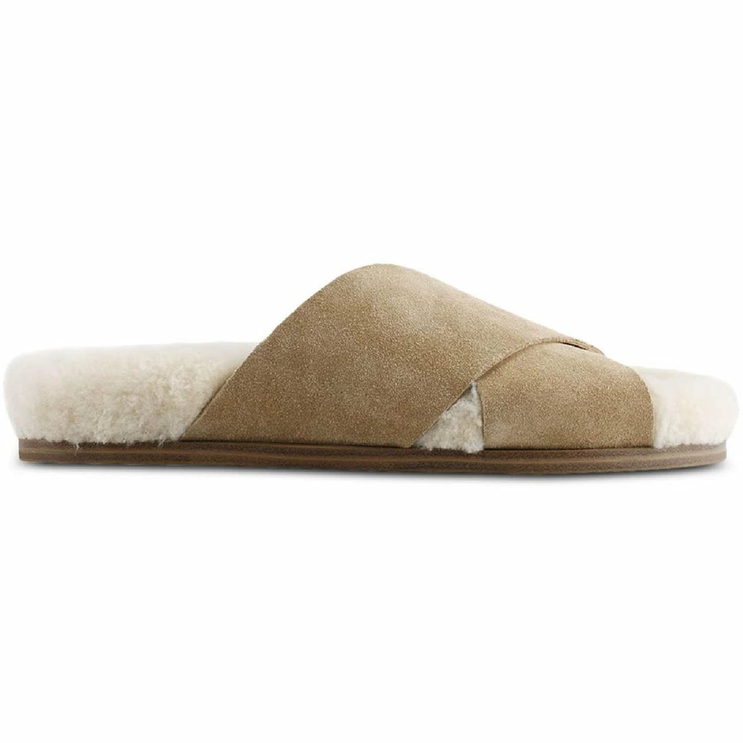 Marc Fisher LTD Canna Womens Shearling Leather Slide Slippers 4 Marc Fisher LTD Canna Womens Shearling Leather Slide Slippers - Image 2