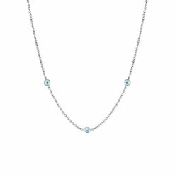 women Judith Ripka Water Colors Silver Blue Topaz Drop Necklace