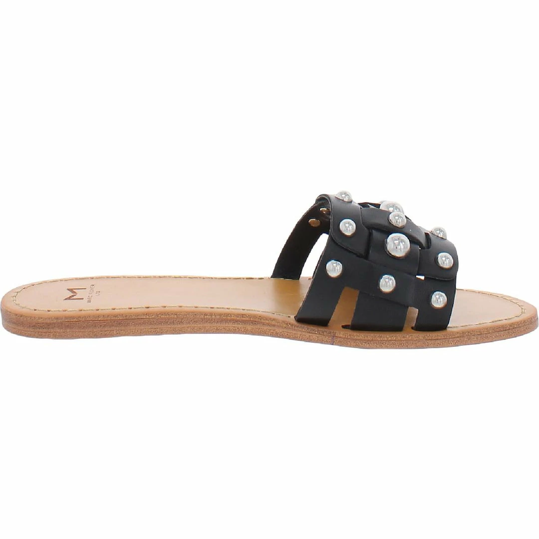 Marc Fisher LTD Pacca Womens Leather Studded Slide Sandals 5 Marc Fisher LTD Pacca Womens Leather Studded Slide Sandals - Image 3