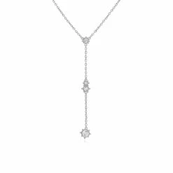 women Judith Ripka Lore Silver White Topaz Y Necklace