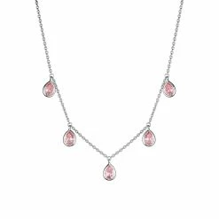 women Judith Ripka Water Colors Silver CZ Drop Necklace