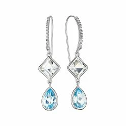 women Judith Ripka Water Colors Silver Gemstone Drop Earrings