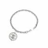 women Judith Ripka Little Jewels Silver White Topaz Evil Eye Charm Bracelet