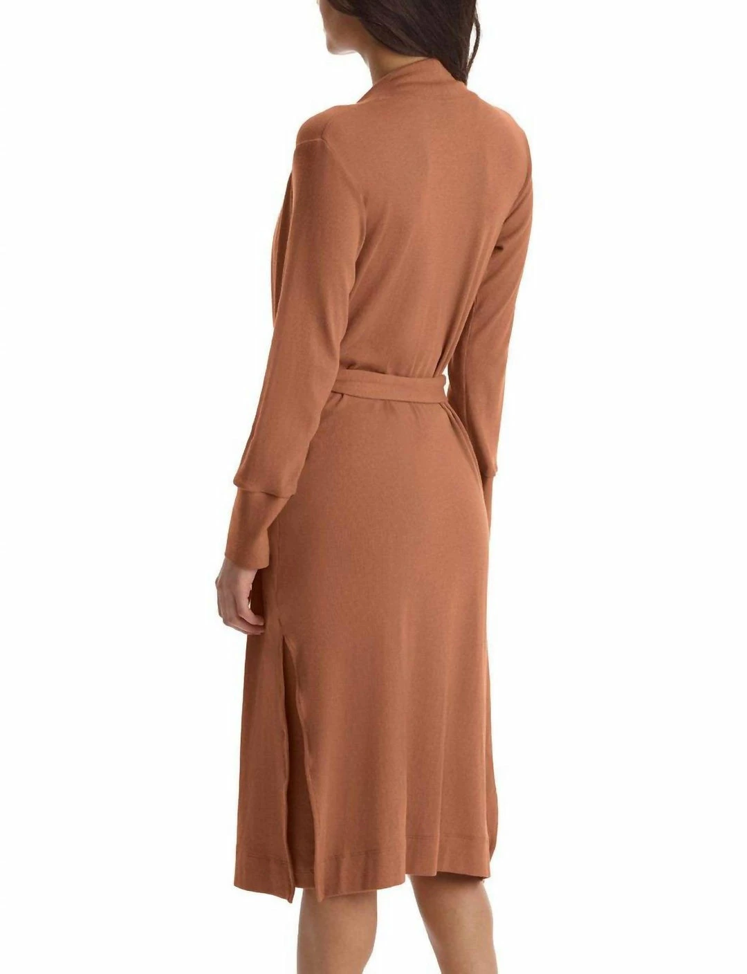 Commando women Luxury Rib Lounge Cardigan in Ochre 4 Commando women Luxury Rib Lounge Cardigan in Ochre - Image 2