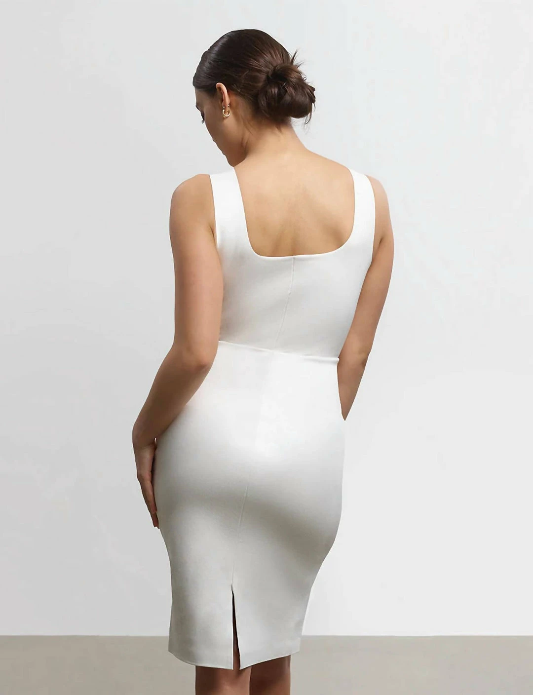 Commando women Faux Leather Square Neck Dress in White 4 Commando women Faux Leather Square Neck Dress in White - Image 2