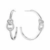 women Judith Ripka Cavallo Silver Snaffle Hoops