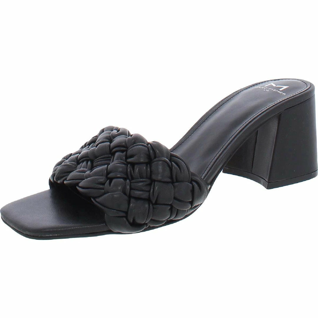 Marc Fisher LTD Nahea Womens Leather Slides Block Heel 4 Marc Fisher LTD Nahea Womens Leather Slides Block Heel - Image 2
