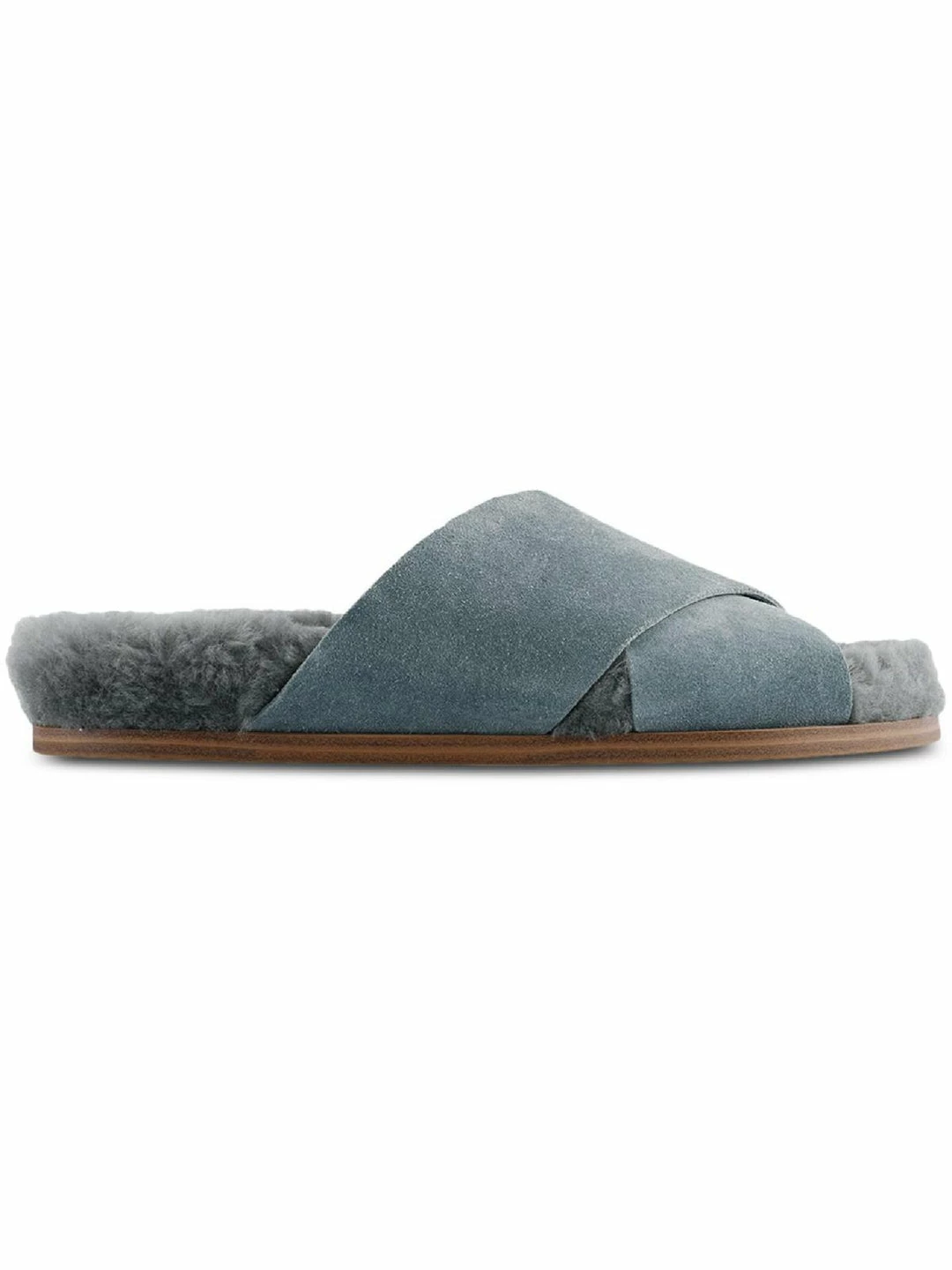 Marc Fisher LTD Canna Womens Shearling Leather Slide Slippers 8 Marc Fisher LTD Canna Womens Shearling Leather Slide Slippers - Image 6