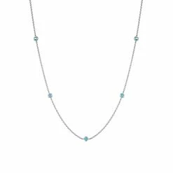 women Judith Ripka Water Colors Silver Blue Topaz Necklace
