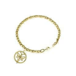 women Judith Ripka Little Jewels 14K Over Silver White Topaz Bee Charm Bracelet