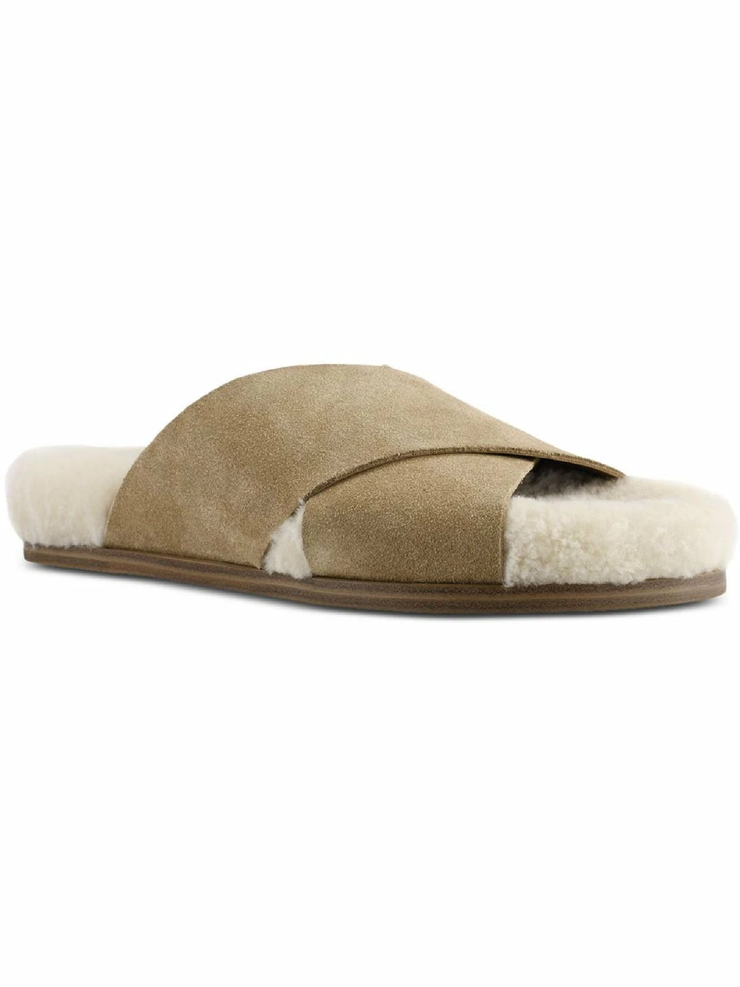 Marc Fisher LTD Canna Womens Shearling Leather Slide Slippers 3 Marc Fisher LTD Canna Womens Shearling Leather Slide Slippers