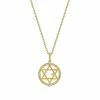 women Judith Ripka Little Jewels 14K Over Silver White Topaz Star of David Pendant Necklace