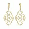 women Judith Ripka Lattice 18K 0.70 ct. tw. Diamond Lattice Earrings